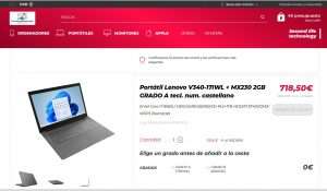 Portátil Lenovo V340-17IWL + MX230 2GB GRADO A tecl. num. castellano