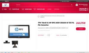 TPV Táctil 14 HP RP2 2030 GRADO B Pie Generico