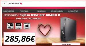 Ordenador Fujitsu D957 SFF GRADO B