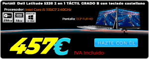 Portátil Dell Latitude 5320 2 en 1 TÁCTIL GRADO B con teclado castellano